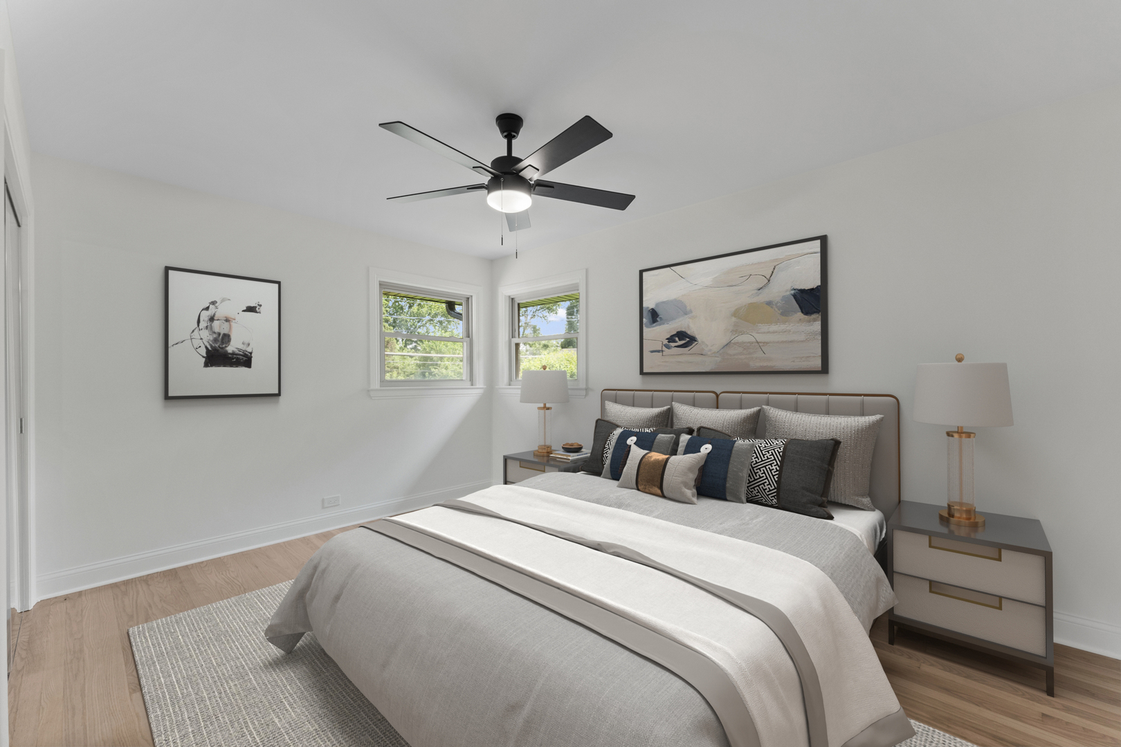 208 47th Street Western Springs, IL 60558 - Photo 19 of 53 a bedroom with a bed and a painting on the wall