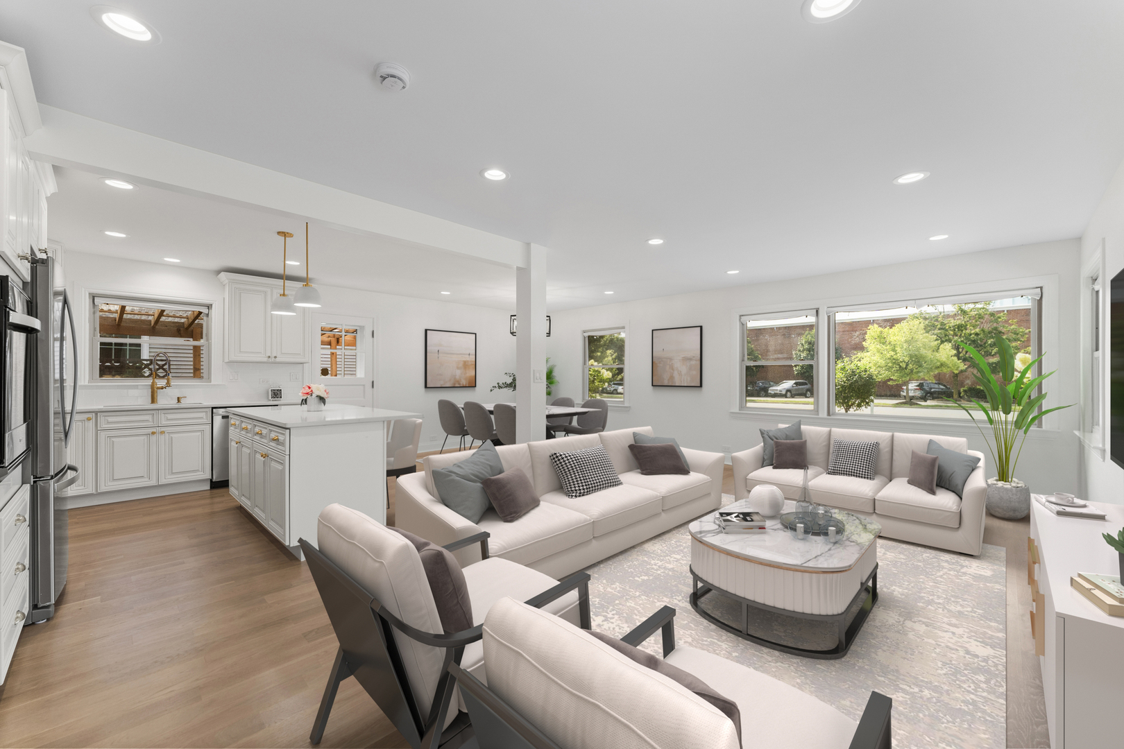 208 47th Street Western Springs, IL 60558 - Photo 3 of 53 a living room with furniture and a large window
