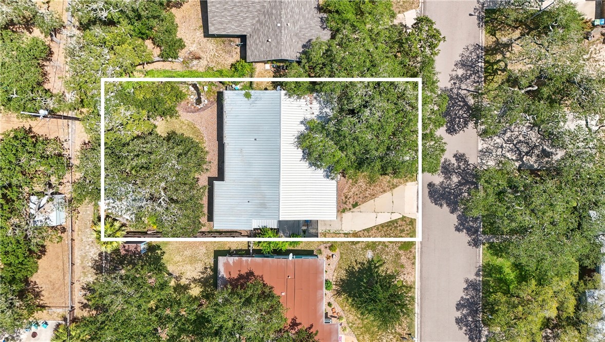 1908 Glass Avenue Rockport, TX 78382 - Photo 37 of 40 an aerial view of house with a yard and swimming pool