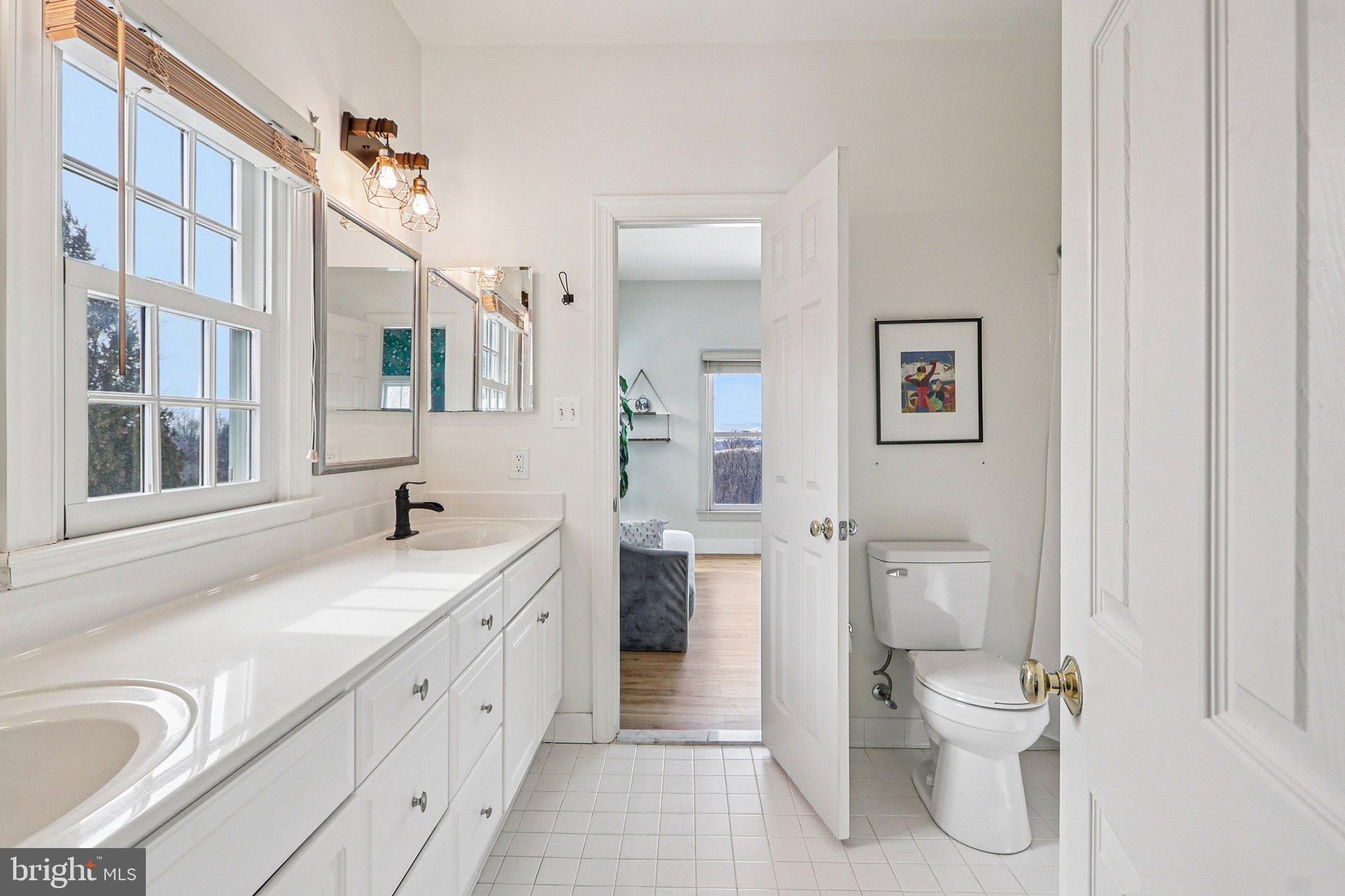 19075 Foxgreen Circle Leesburg, VA 20175 - Photo 43 of 71 a spacious bathroom with a granite countertop sink and a bathtub