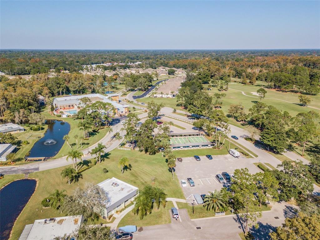 11150 Paradise Pointe Way New Port Richey, FL 34654 - Photo 48 of 91 an aerial view of residential building and parking space