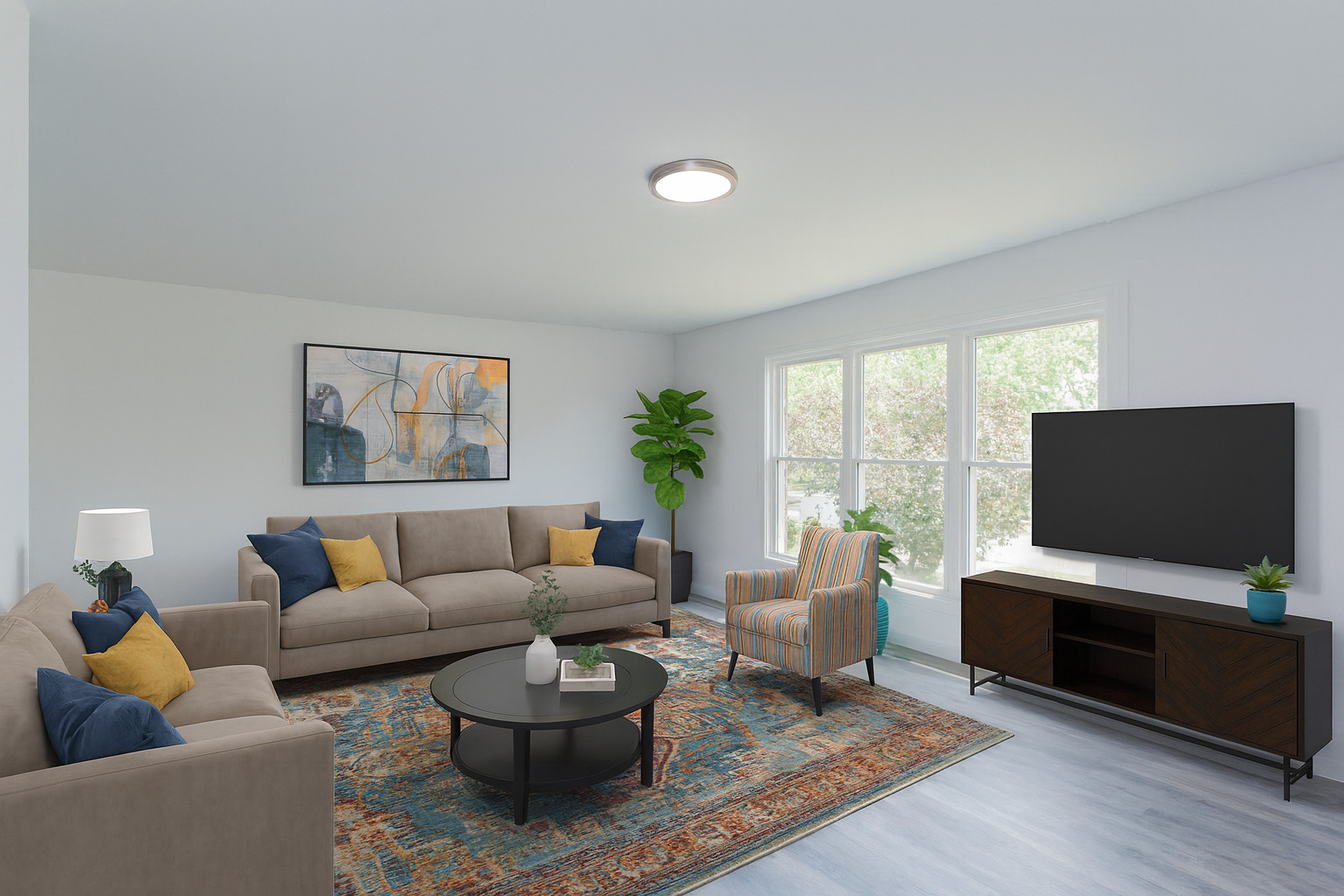 815 Concord Cove Hoffman Estates, IL 60192 - Photo 2 of 2 a living room with furniture and a flat screen tv
