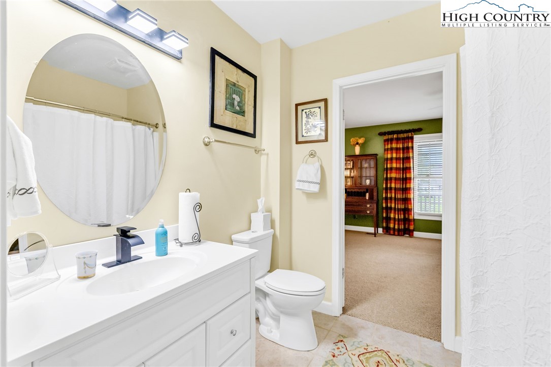 342 Birkdale Ridge Jefferson, NC 28640 - Photo 28 of 50 a bathroom with a sink and a mirror