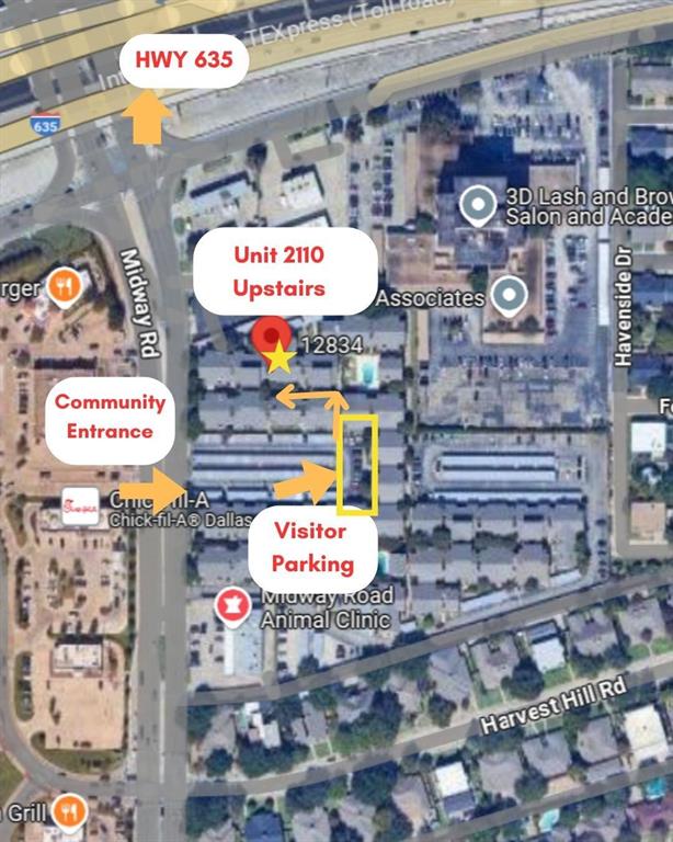 12834 Midway Road, Unit 2110 Dallas, TX 75244 - Photo 20 of 22 Map of property location