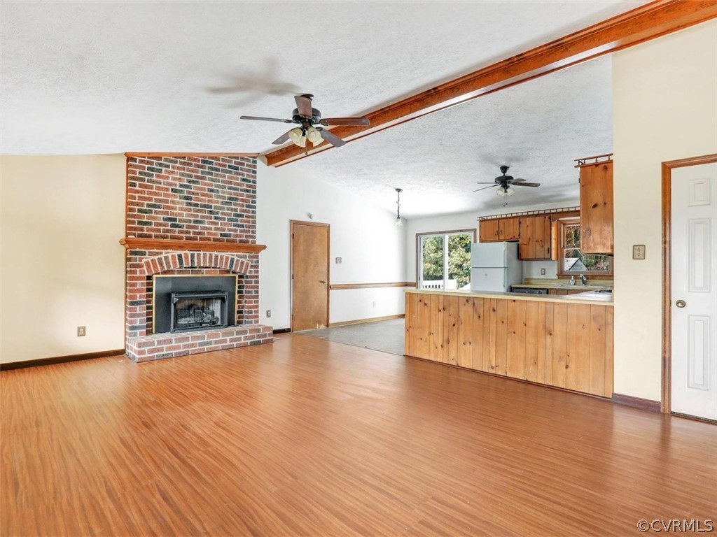 1570 Graves Road Sandston, VA 23150 - Photo 3 of 26 Front Entry With Large Brick Fireplace