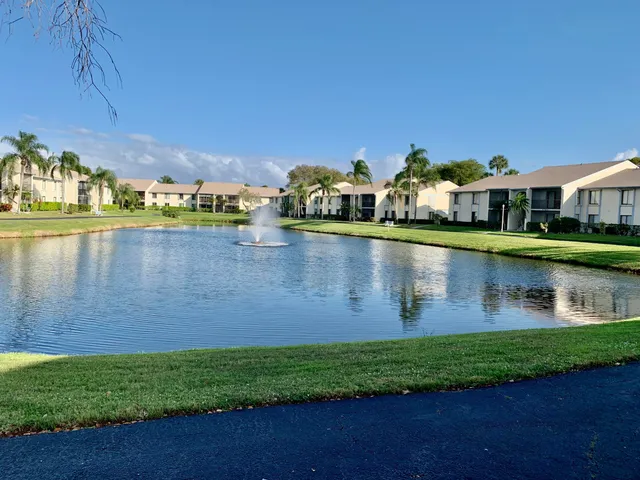 a view of a lake with houses