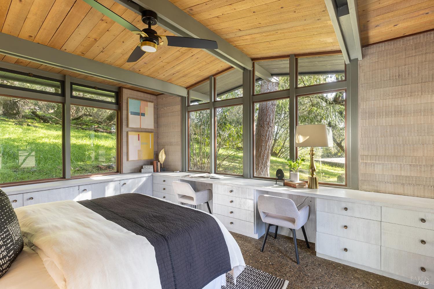 5815 Bennett Valley Road Santa Rosa, CA 95404 - Photo 29 of 50 a bedroom with a large window and a bed