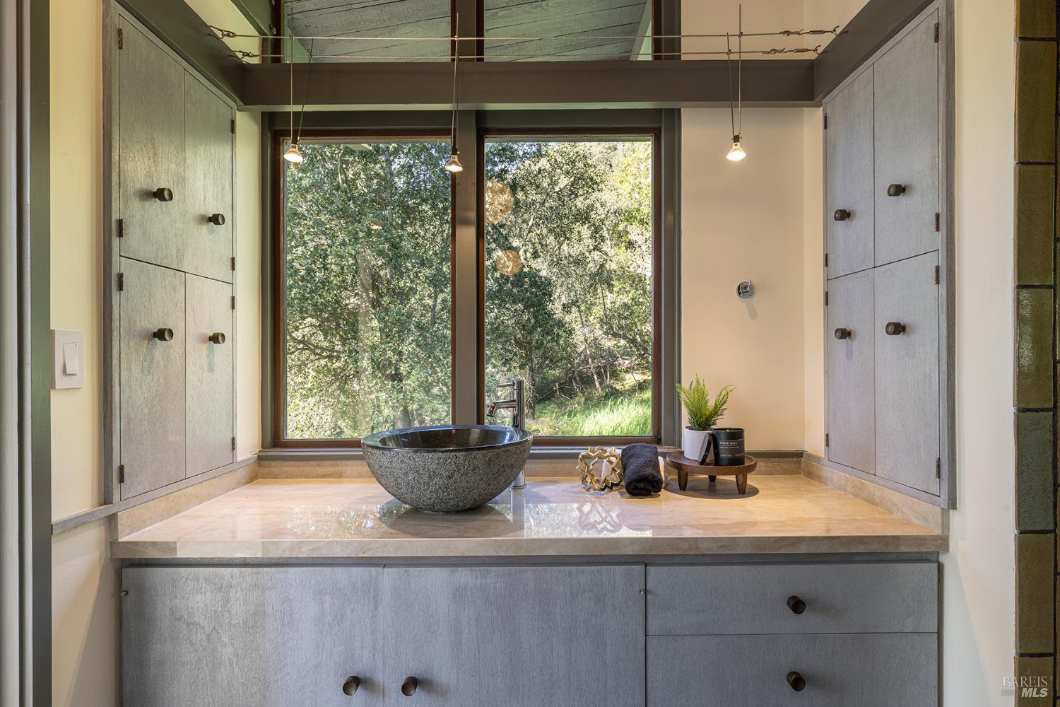 5815 Bennett Valley Road Santa Rosa, CA 95404 - Photo 30 of 50 a kitchen with a potted plant on the counter and a sink