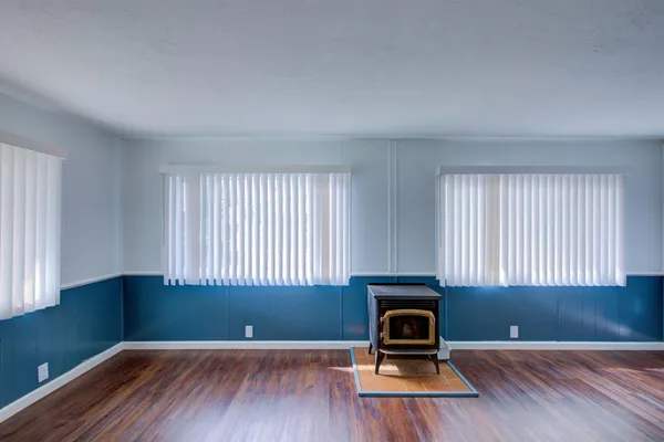 an empty room with a window