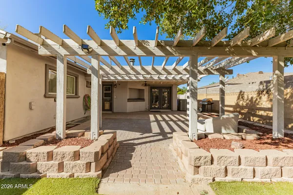 a view of a couches in patio of a house