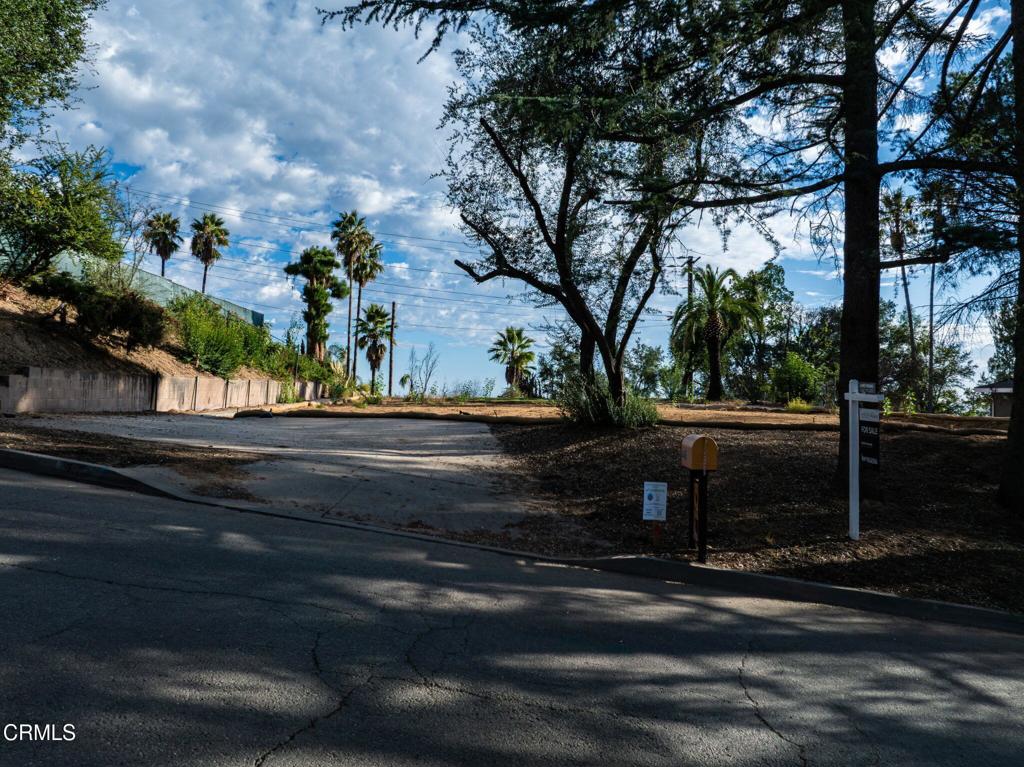 a view of street with tree s