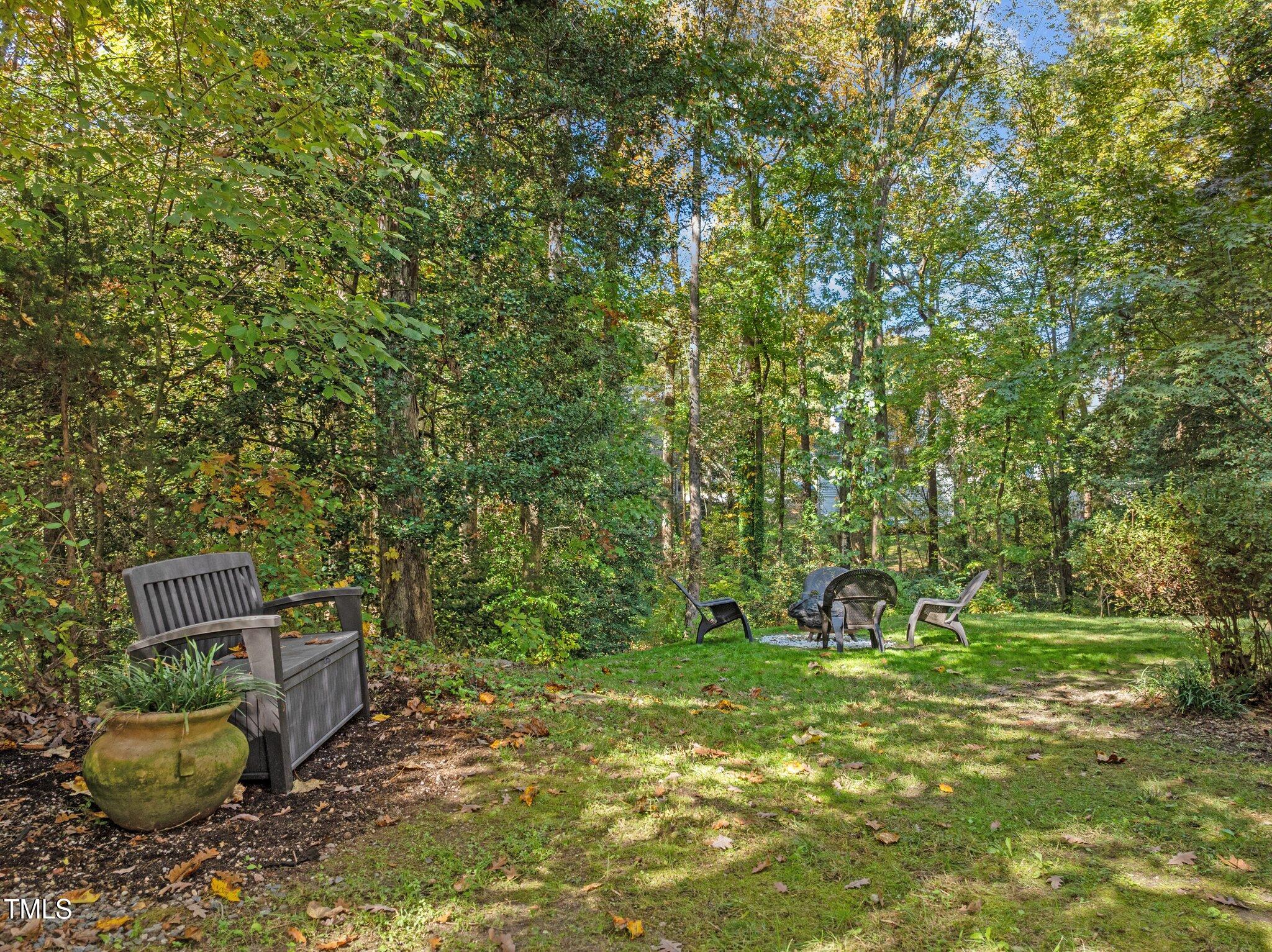 6209 Brielson Place Raleigh, NC 27616 - Photo 36 of 41 a backyard of a house with lots of green space