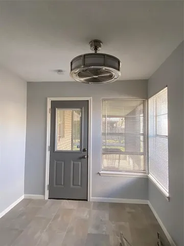 a view of an entryway of a house