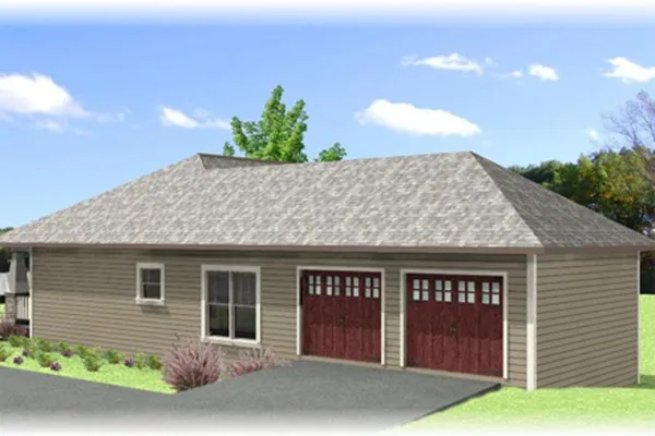 a front view of a house
