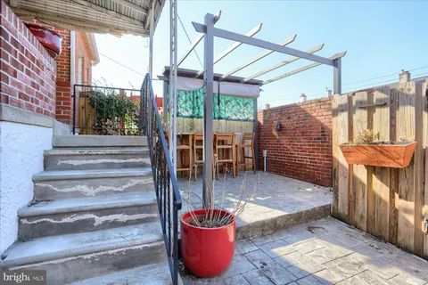 a view of porch with seating space