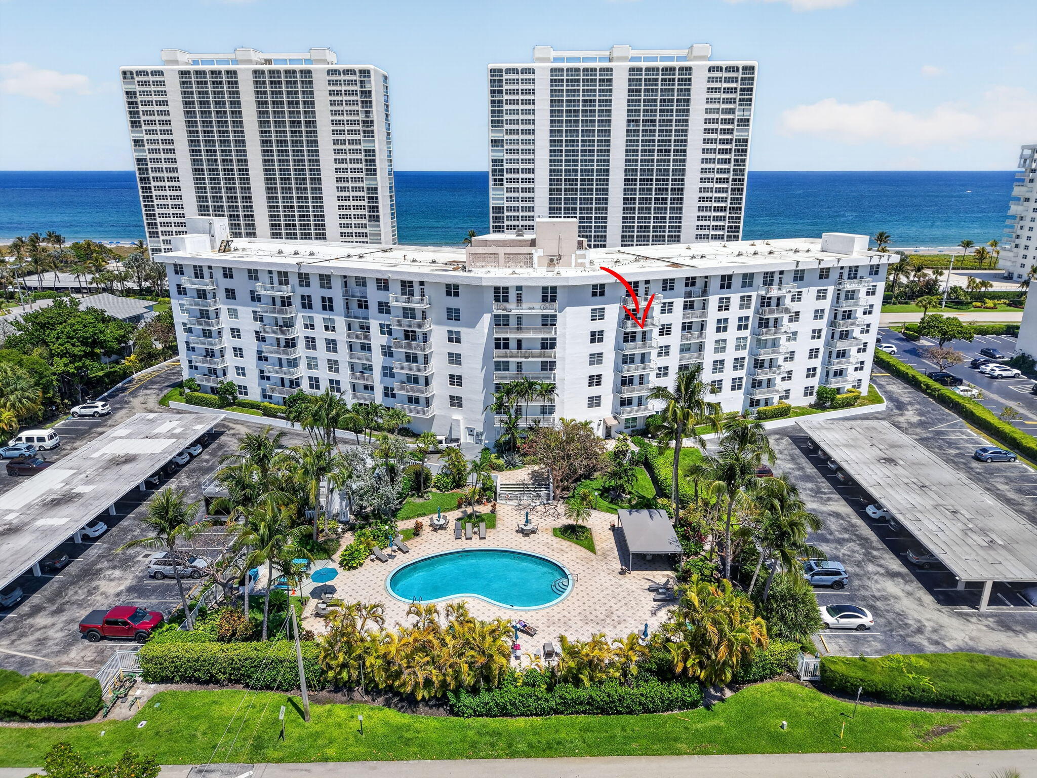 2851 South Ocean Boulevard, Unit 5M Boca Raton, FL 33432 - Photo 29 of 46 Aerial View
