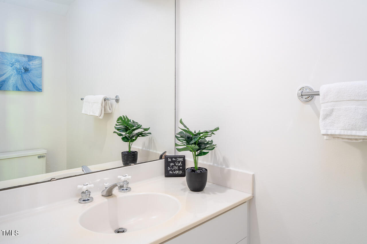 479 Beechmast Pittsboro, NC 27312 - Photo 14 of 22 a bathroom with a sink a mirror and vanity