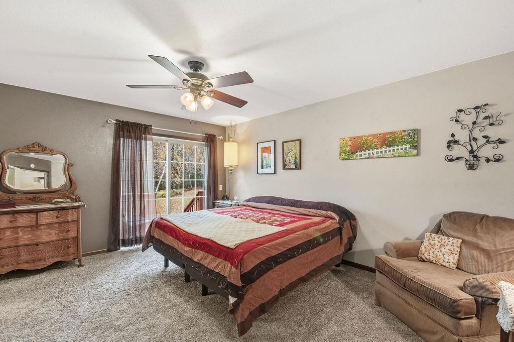 5251 Grabert Road Duluth, MN 55803 - Photo 19 of 50 Bedroom featuring carpet floors and ceiling fan