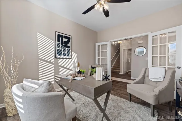 a bedroom with a bed furniture and window