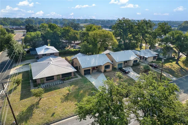 an aerial view of multiple house