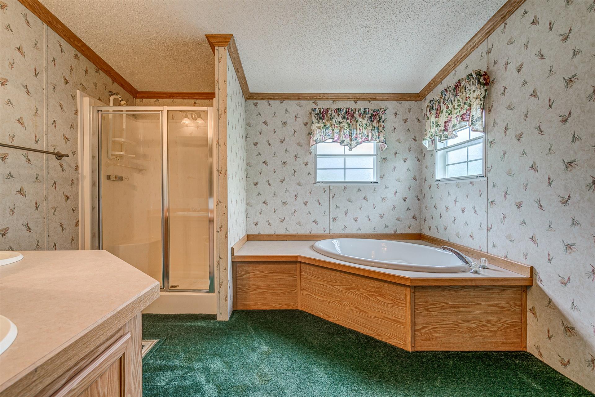 2930 Runnett Bag Road Ferrum, VA 24088 - Photo 21 of 42 a bathroom with a tub and shower