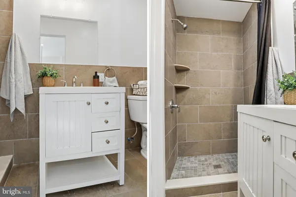 a view of bathroom with shower
