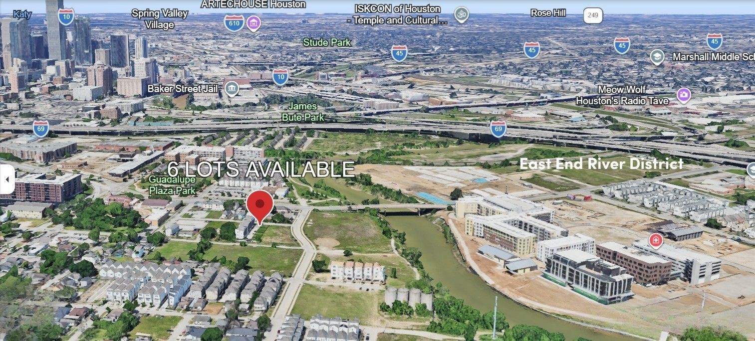 East End is coming alive! So much development happening in Houston, 6 lots ready for new construction homes