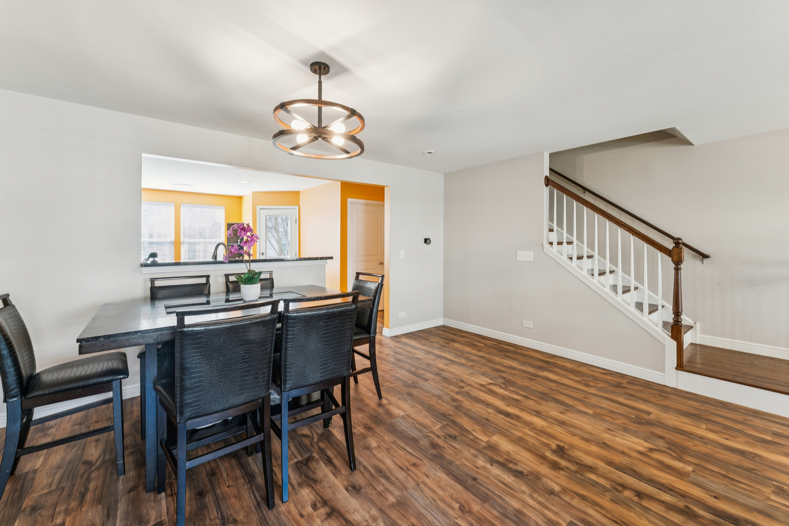 464 Valentine Way Oswego, IL 60543 - Photo 5 of 30 a view of a dining room with furniture window and wooden floor