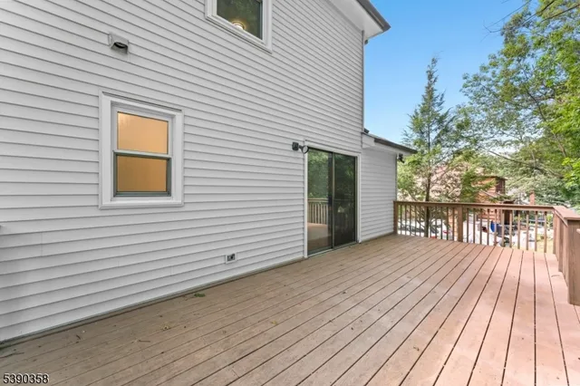 a view of wooden deck