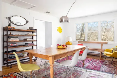 a room with furniture and window