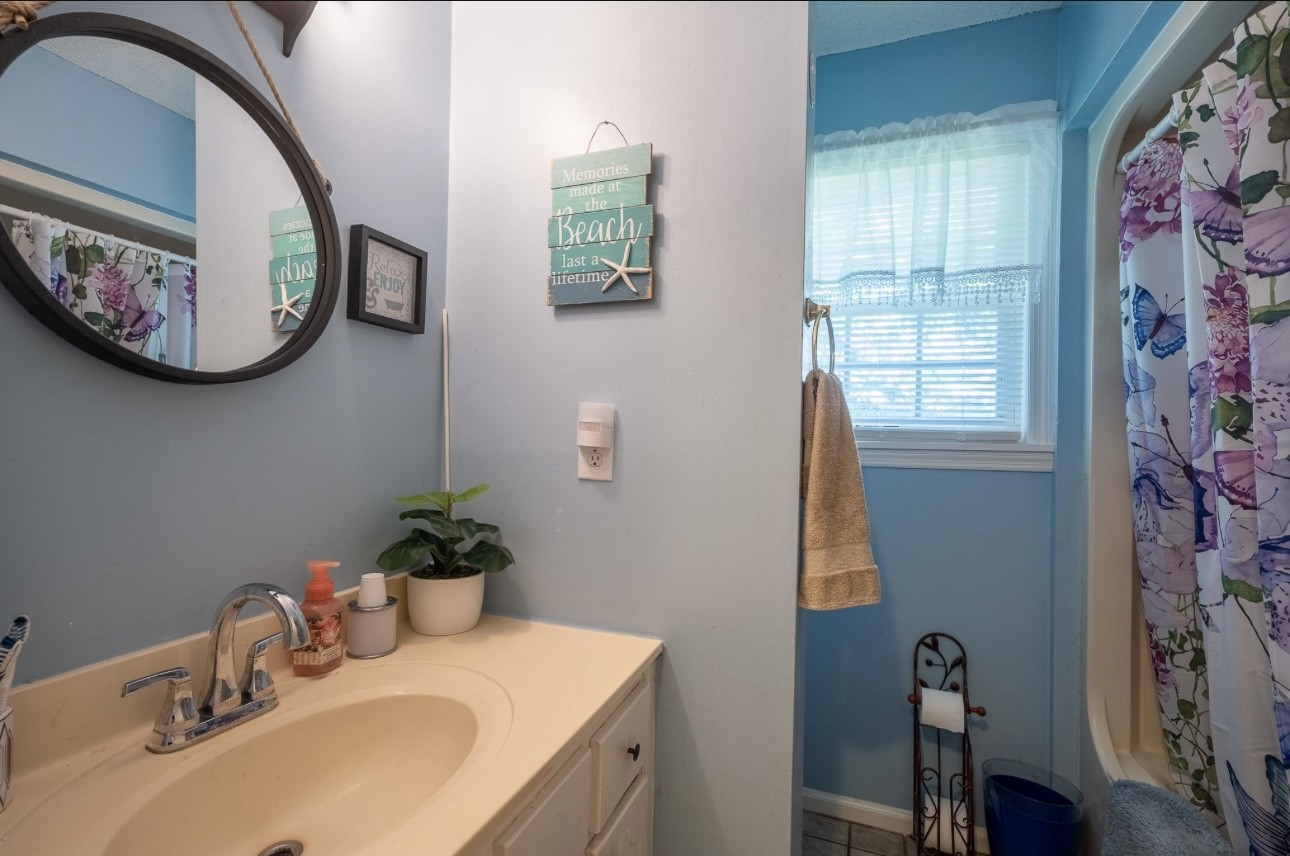 652 Old Florence Pulaski Road Leoma, TN 38468 - Photo 12 of 20 a bathroom with a sink mirror and vanity