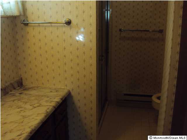 116 Sunset Road Whiting, NJ 08759 - Photo 17 of 21 a bathroom with a granite countertop sink and a shower