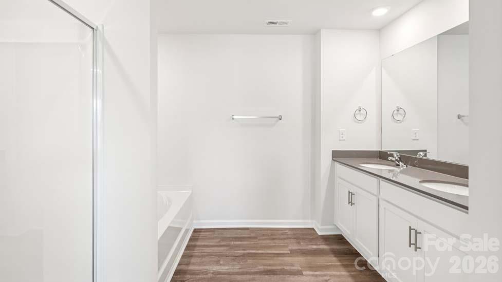 170 Old Home Road Statesville, NC 28677 - Photo 31 of 40 a bathroom with a granite countertop sink and a mirror