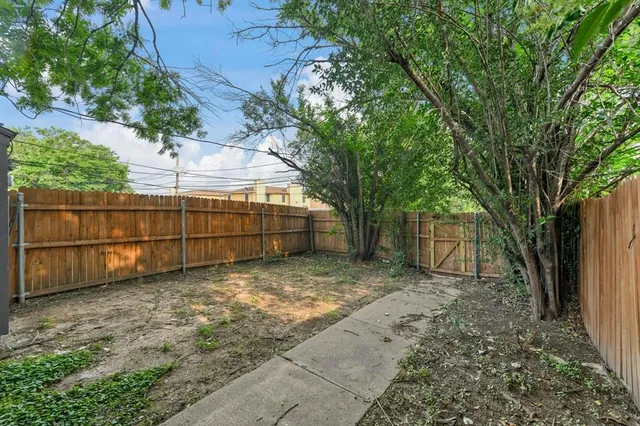 a view of backyard and tree