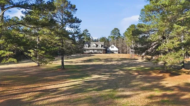 a view of a street with houses