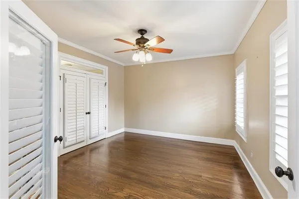 a view of a hallway with entryway
