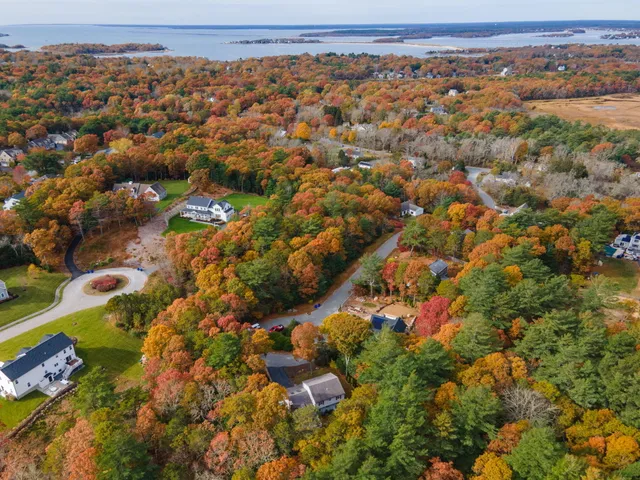 an aerial view of multiple house