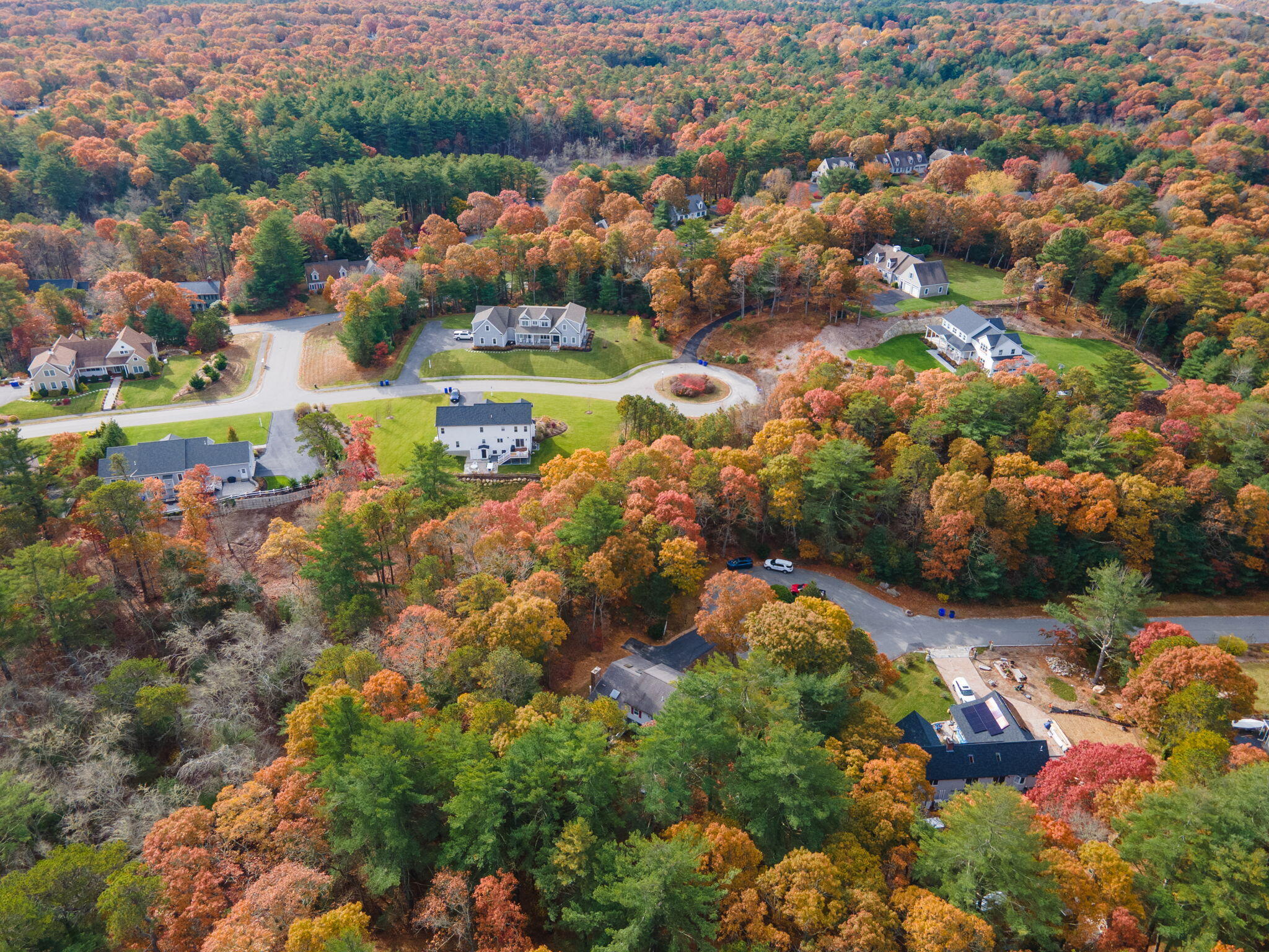 12 Beachwood Road Bourne, MA 02532 - Photo 51 of 64 an aerial view of residential houses with outdoor space and trees all around