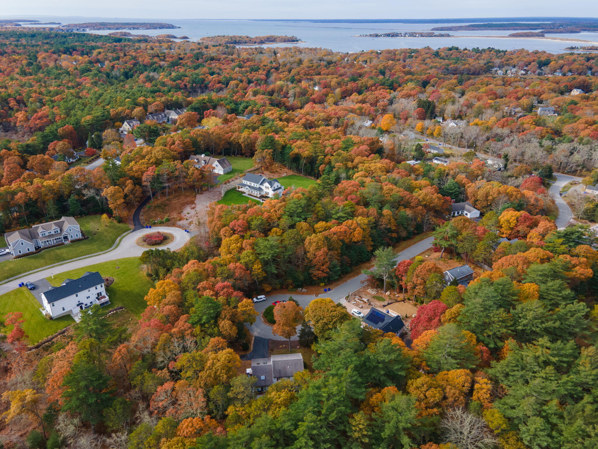 12 Beachwood Road Bourne, MA 02532 - Photo 55 of 64 an aerial view of residential houses with outdoor space and trees