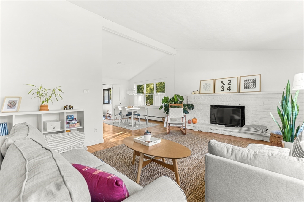 23 Cottonwood Road Wellesley, MA 02482 - Photo 2 of 19 a living room with furniture a fireplace and a potted plant
