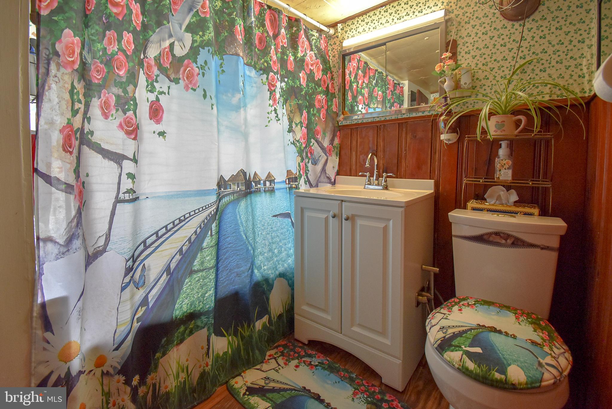 740 County Line Road Gap, PA 17527 - Photo 14 of 38 a bathroom with a sink a toilet and shower curtain