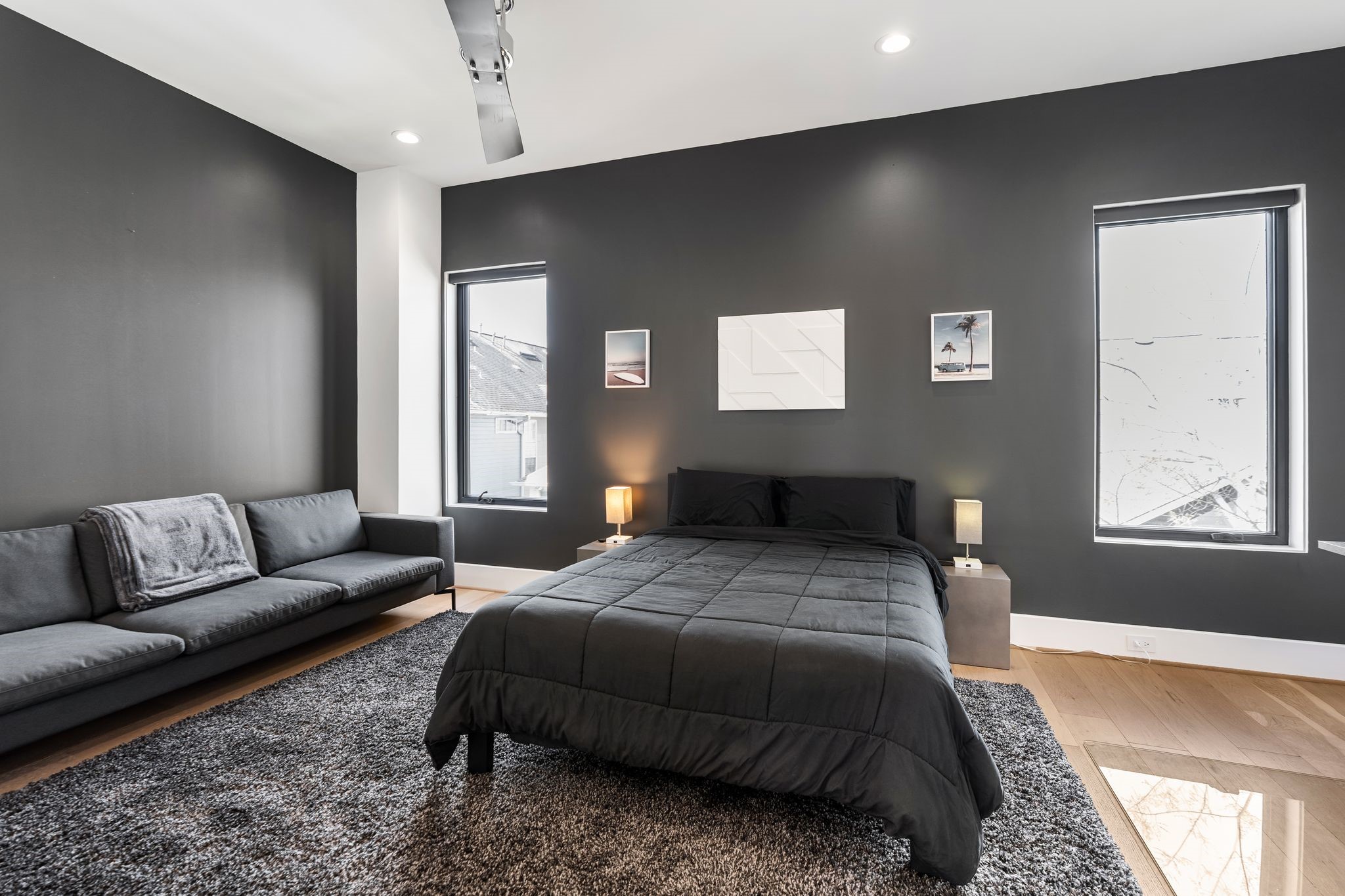 1918 Brun Street Houston, TX 77019 - Photo 41 of 43 There is ample space for bedroom furnishings as well as a dedicated workspace, making it a practical and stylish addition to the home.
