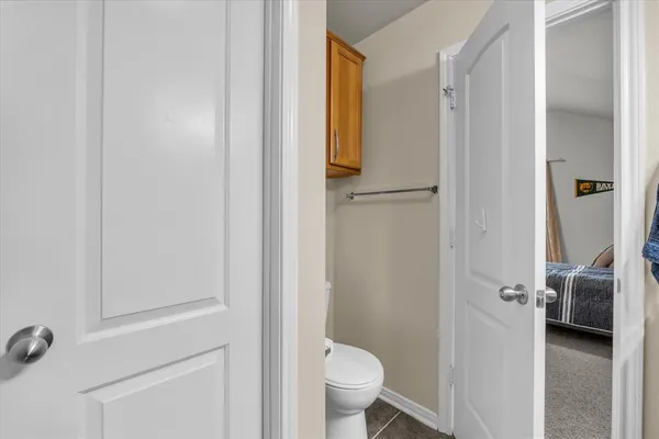 a bathroom with a toilet