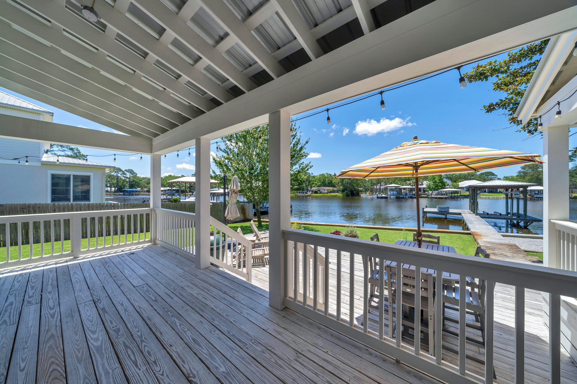 192 Buck Road Santa Rosa Beach, FL 32459 - Photo 34 of 74 a view of a porch with wooden floor of stairs