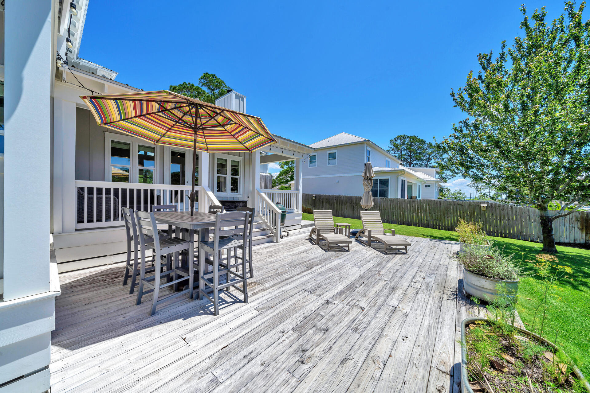 192 Buck Road Santa Rosa Beach, FL 32459 - Photo 50 of 74 a view of a house with a patio and a yard