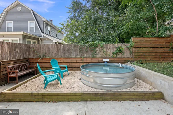 a view of outdoor space with seating