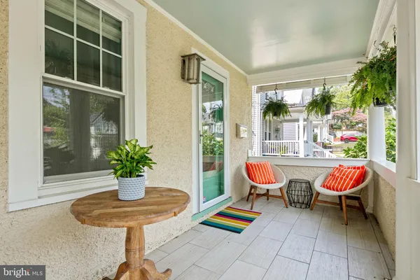 a outdoor space with chairs and garden