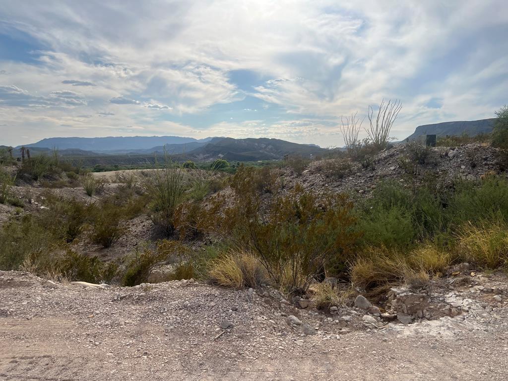 100 Needle Peak Road Terlingua, TX 79852 - Photo 12 of 20 a view of a dry yard with wooden fence