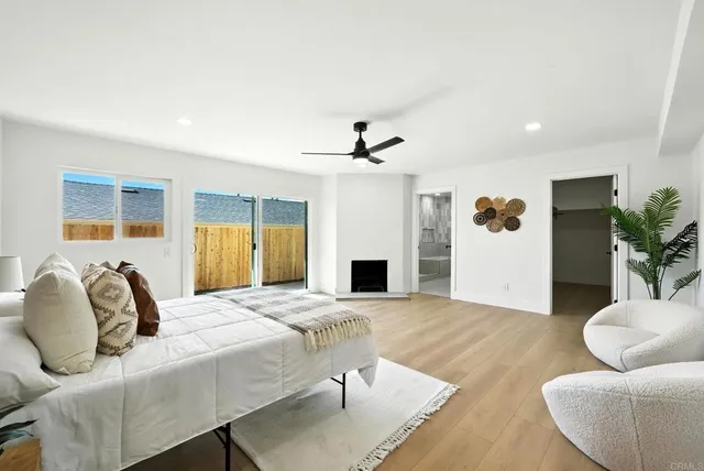 a living room with furniture and a couch