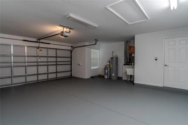 a view of a garage